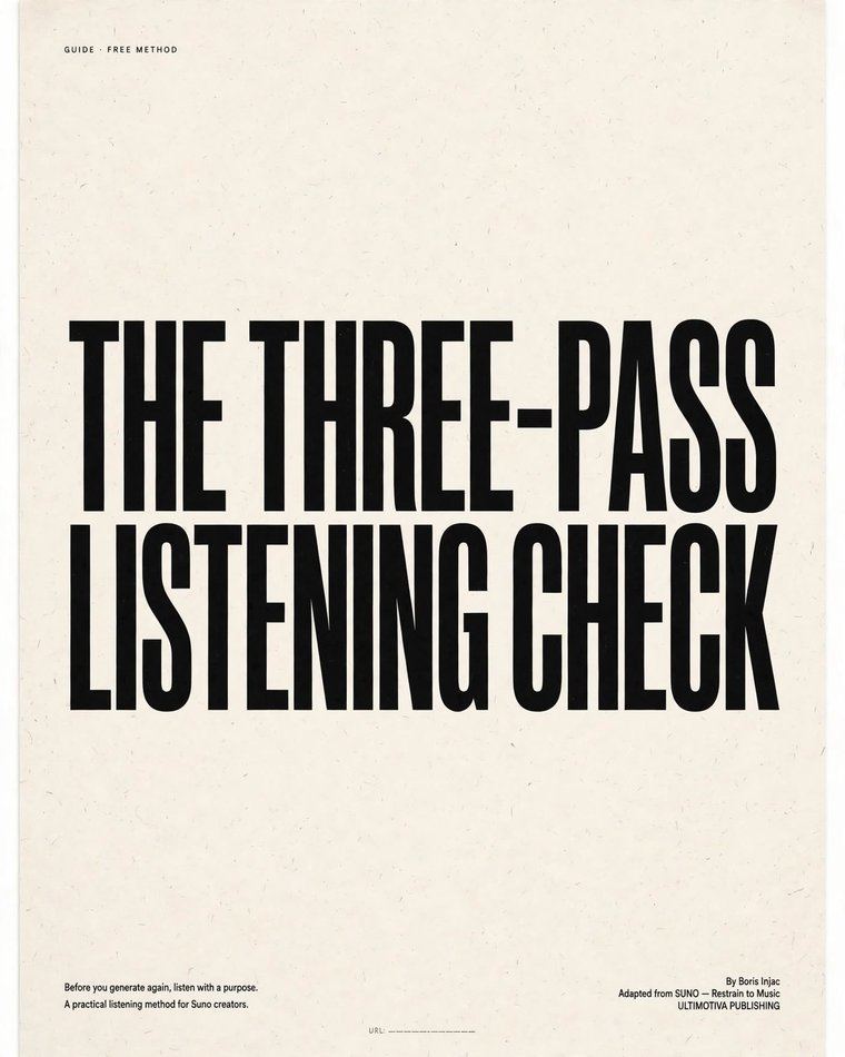 The Three-Pass Listening Check — printable poster version