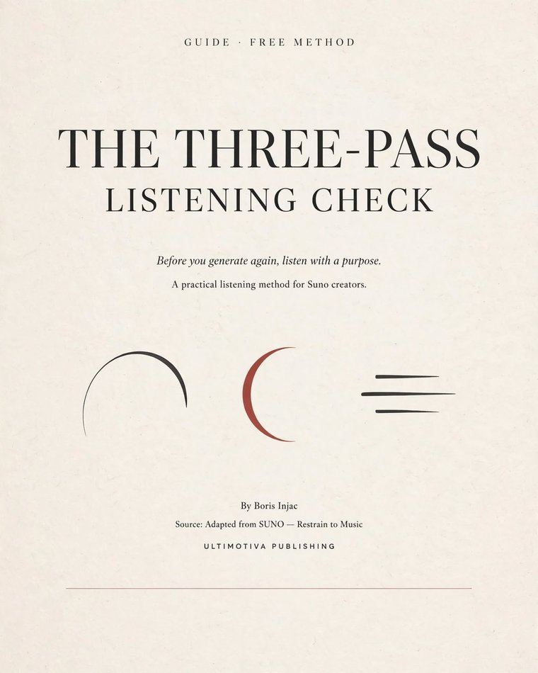 Three symbols representing the three listening passes